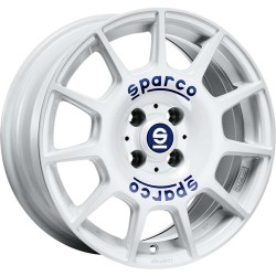 Sparco Terra White Blue Lettering Alloy Wheel 16x7 Et25 4x108