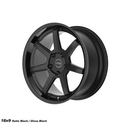 Stromwheels STROM DS-15 Alloy Wheel 18x9 5x114.3 30 Gloss Black / Satin Black Face 73.10