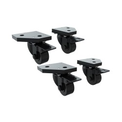 Trak Racer TR8020 Caster Wheels with Brake and Mounting Brackets (Set of 4)