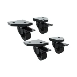 Trak Racer TR8020 Caster Wheels with Brake and Mounting Brackets (Set of 4)