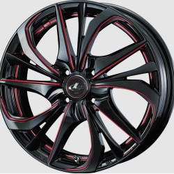 Weds Leonis TE Alloy Wheel 15x4.5 4x100 ET45 BK/SC/RED 65mm CB