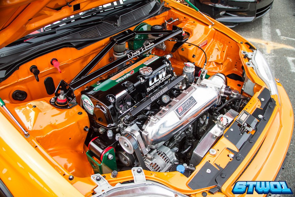 Supercharged Ek engine bay