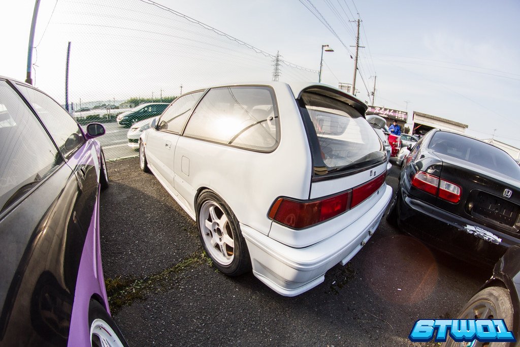 left back of white car